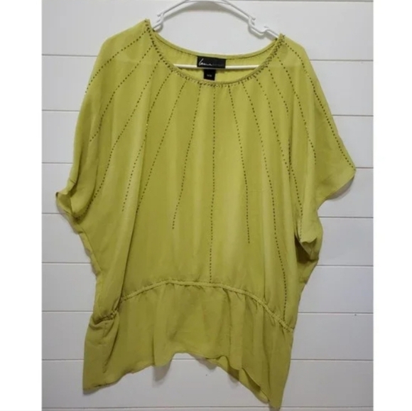 Lane Bryant Sheer Peplum Blouse 22/24 - Picture 1 of 10